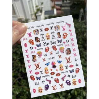 Sticker dán móng thương hiệu, logo 1