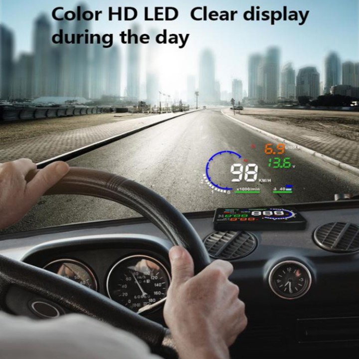 HUD bộ hiển thị tốc độ trên kính lái xe ô tô A8