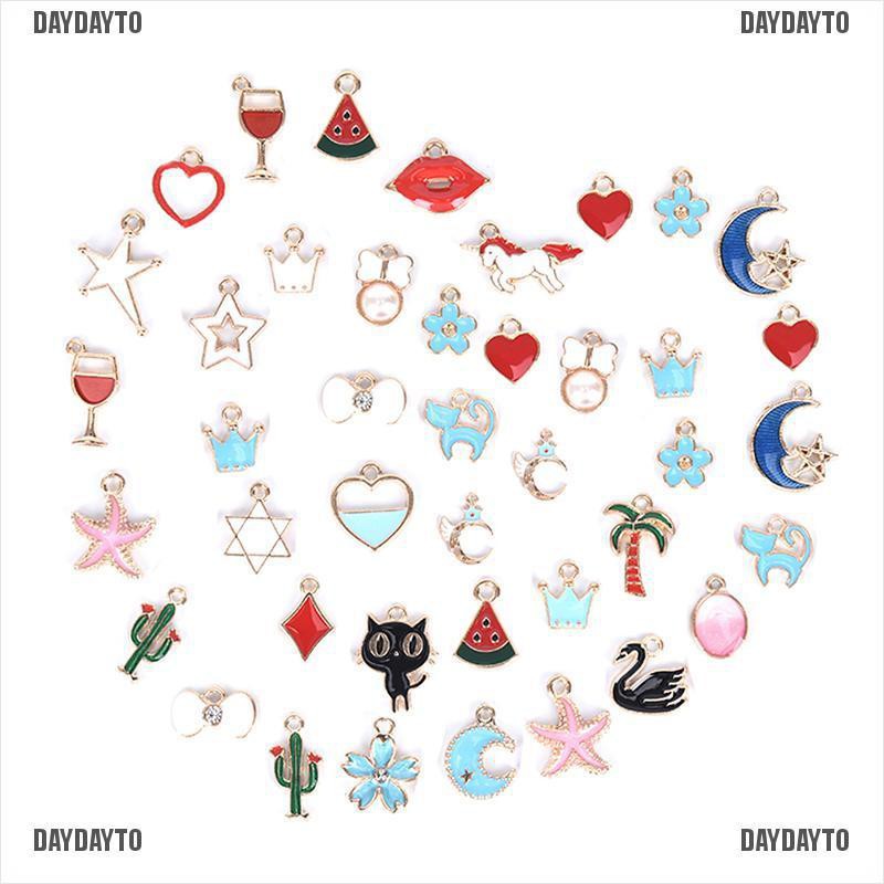 Set 60 Mặt Dây Chuyền Tráng Men Hỗn Hợp DIY