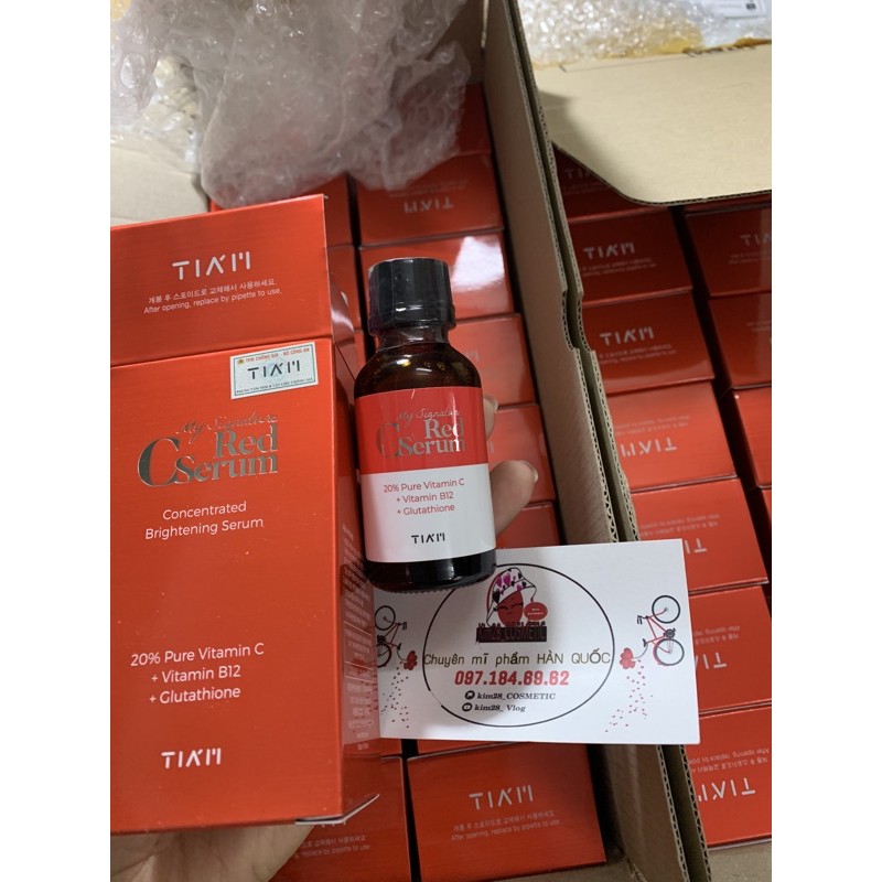 Tinh Chất Phục Hồi Dưỡng Trắng Sáng Da TIAM My Signature Red C Serum 30ml