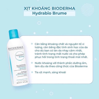 Xịt khoáng Bio hydrabio brume 300ml
