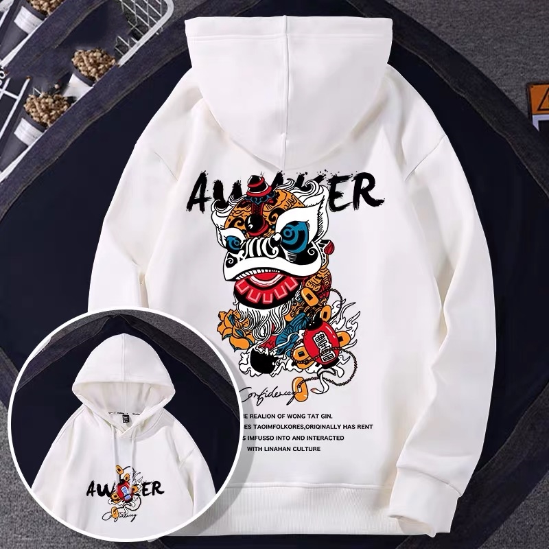 Áo Hoodie Dài Tay In Họa Tiết Sành Điệu Cho Nam 5 Màu Tùy Chọn M-8xl