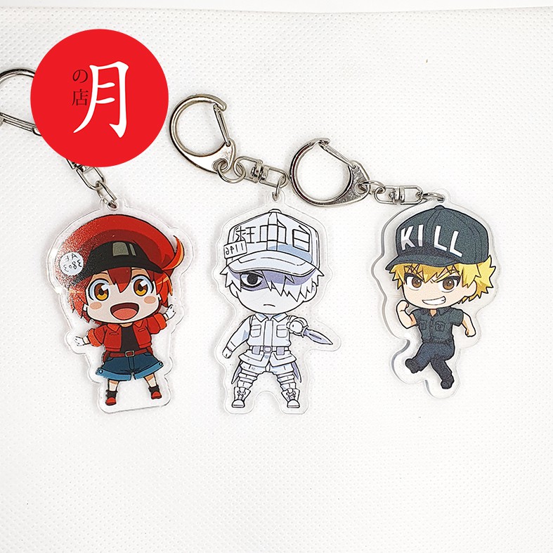 Móc khóa mica Hataraku Saibou