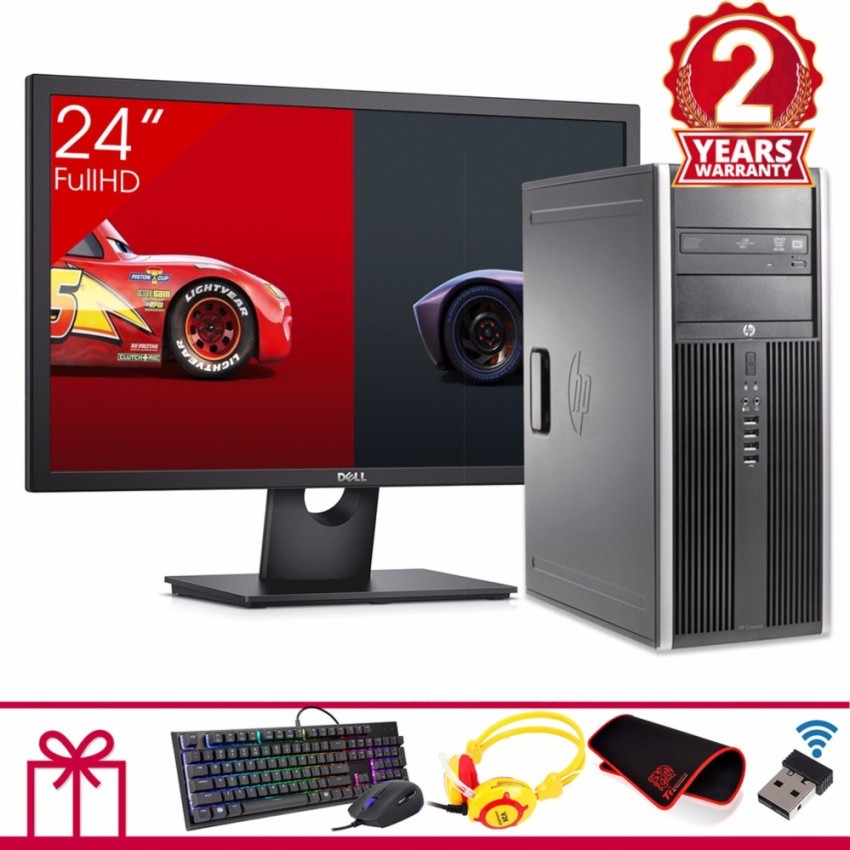 Máy tính để bàn HP 8300 Elite MT + Màn hình Dell 24inch Full HD (Core I5 3470, Ram 8GB, SSD 240GB, HDD 1TB) + Quà Tặng | BigBuy360 - bigbuy360.vn