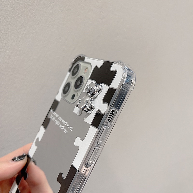 Ốp Lưng Gương Iphone/Samsung/Oppo/vivo/xiaomi Chống Sốc Gấu nổi