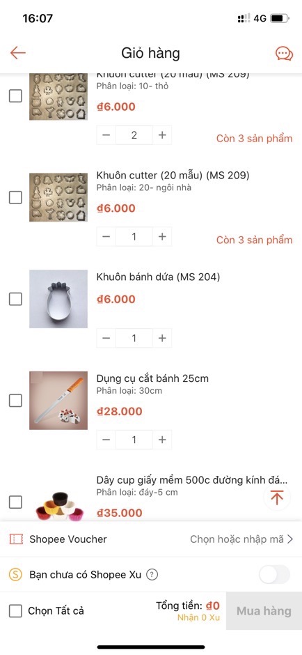Bộ cutter làm bánh quy
