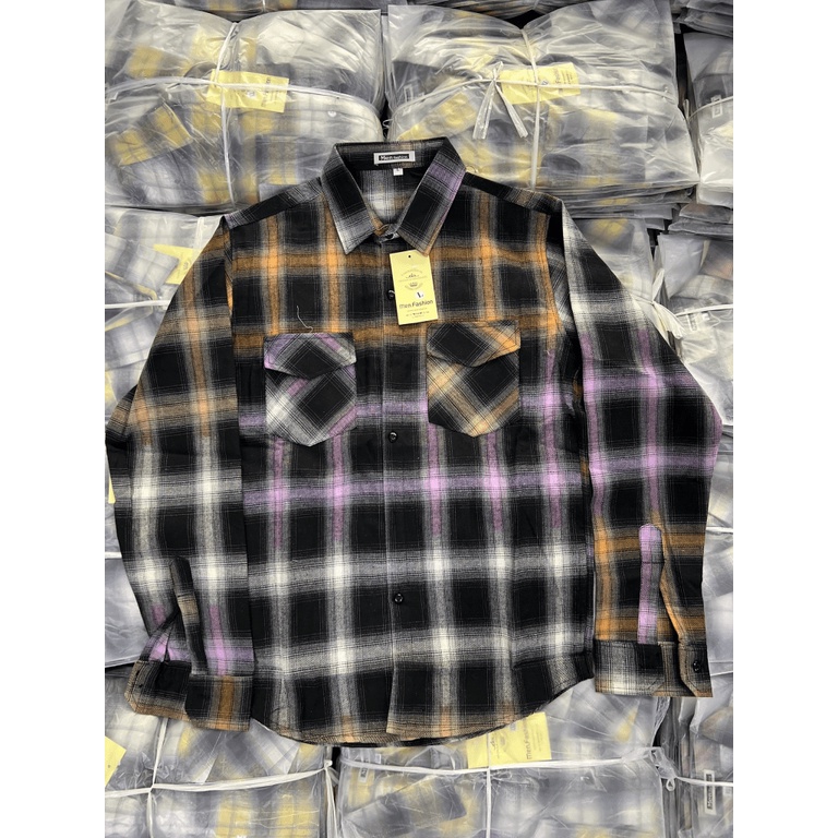 Mẫu Siêu Hot Áo Sơ MI Caro Nam Nắp Túi Trơn Vải Cotton Xịn 3 Màu Phối Cực Trendy Thời Thượng HK Cam Kết Y hình- HÌnh Sho