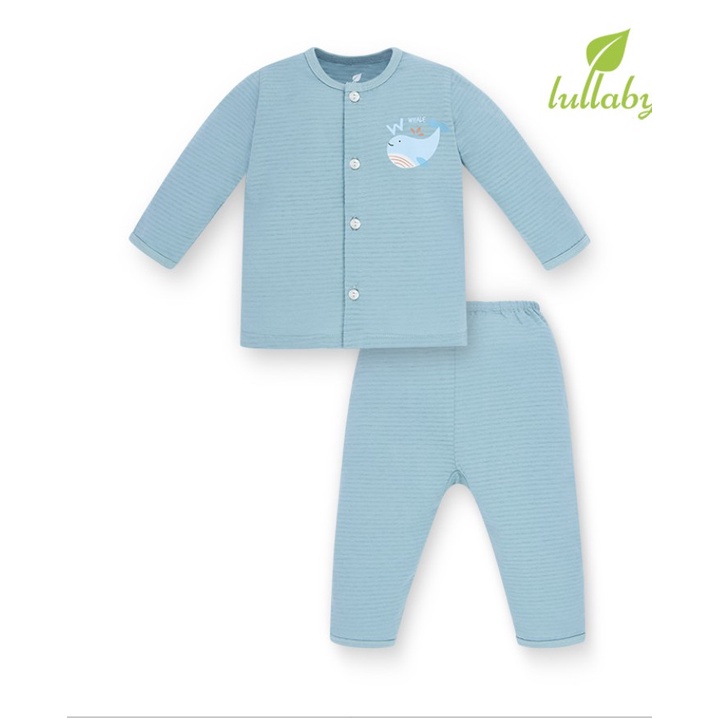 Bộ cài giữa dài tay vân thoáng Lullaby cho bé NH68B