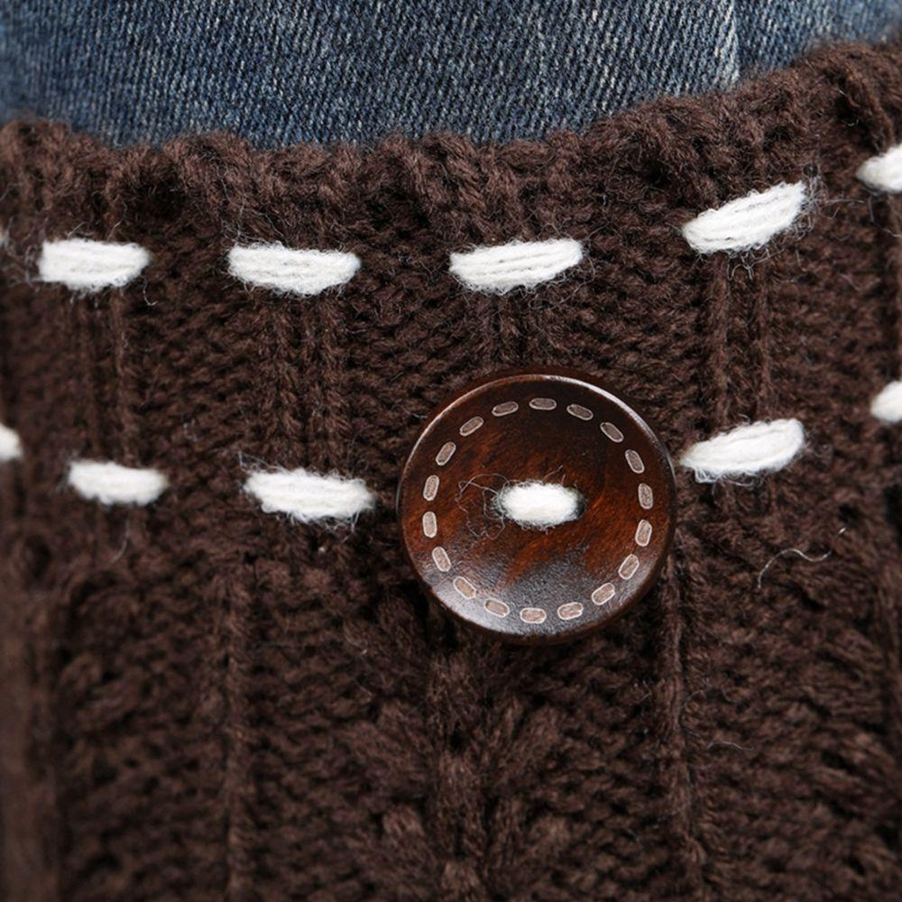 Euca Vớ Dệt Kim Giữ Ấm Chân Phối Nút Thời Trang