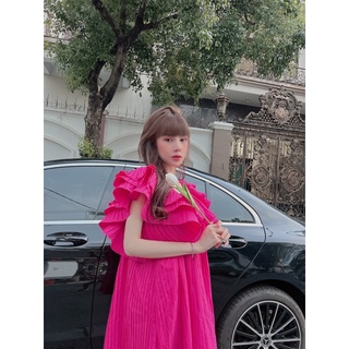 Váy babydoll tay bồng, Đầm babydoll tay bèo xếp ly 2 lớp