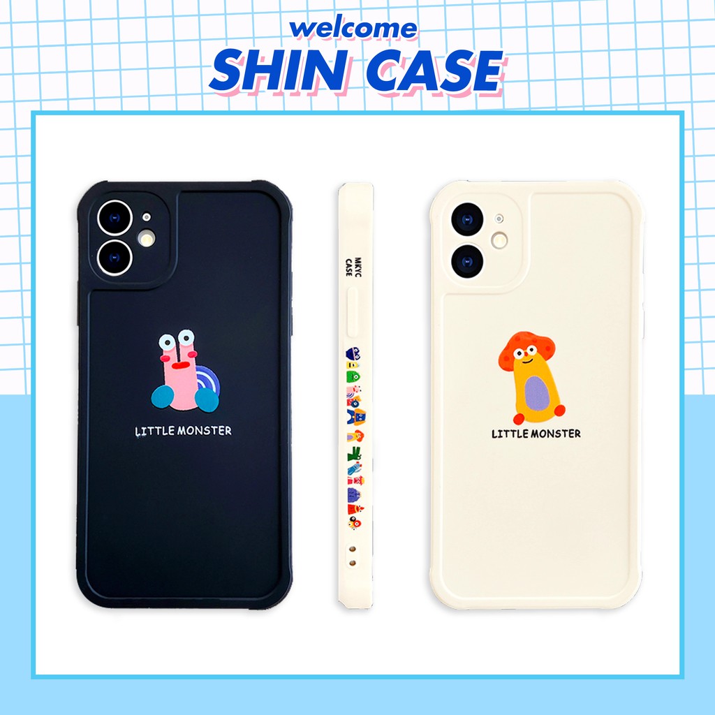 Ốp lưng iphone Little Monste cạnh vuông in hình viền 6/6plus/6s/6splus/7/7plus/8/8plus/x/xs/11/12/pro/max/plus/promax