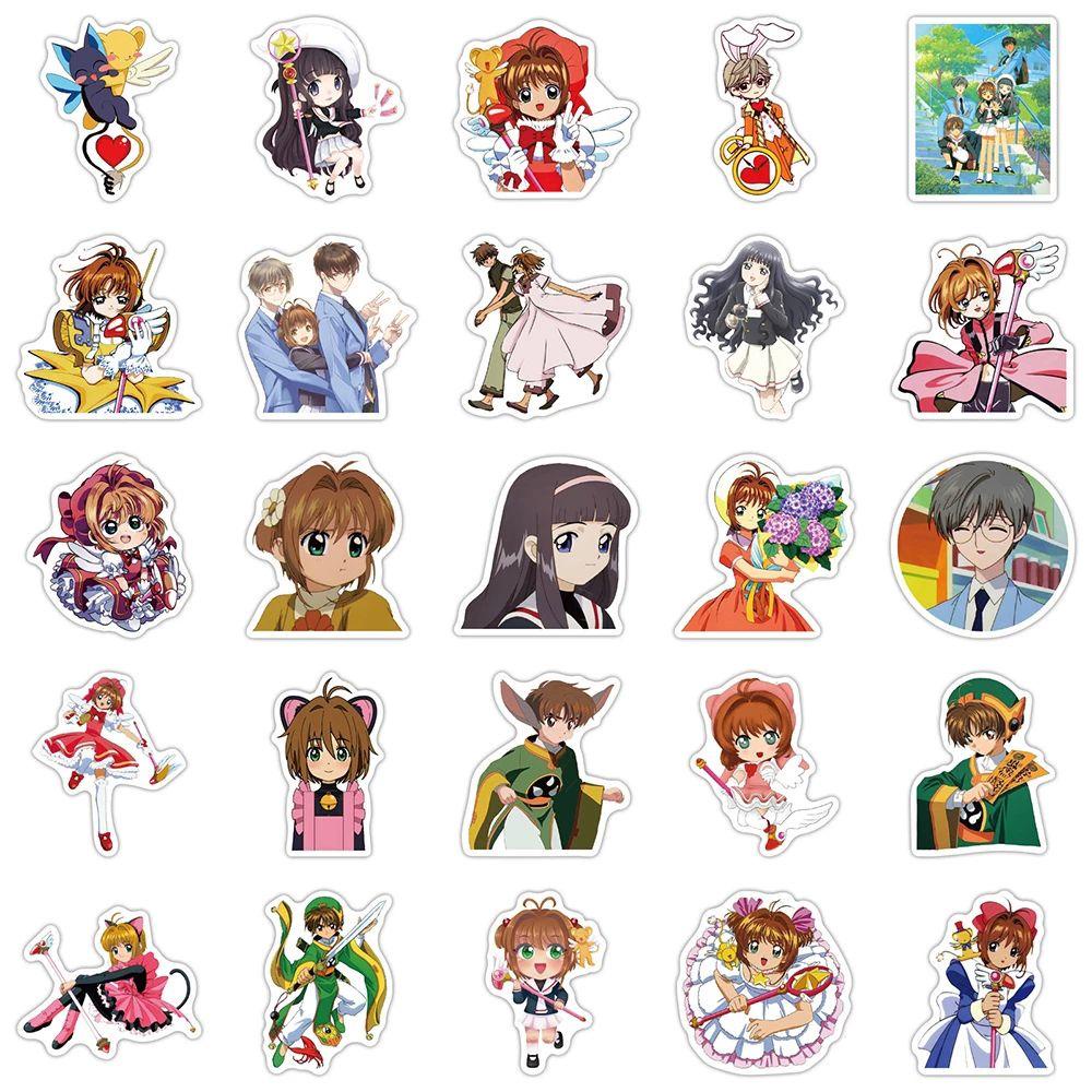 Nhãn Dán Trang Trí Hành Lý / Ván Trượt / Thẻ Bài Họa Tiết Hoạt Hình Sakura DIY