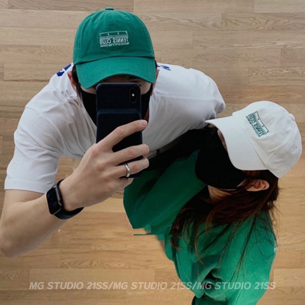 Mũ Lưỡi Trai MG STUDIO Thêu Chữ TENNIS CLUB 4 Màu Tùy Chọn Thời Trang