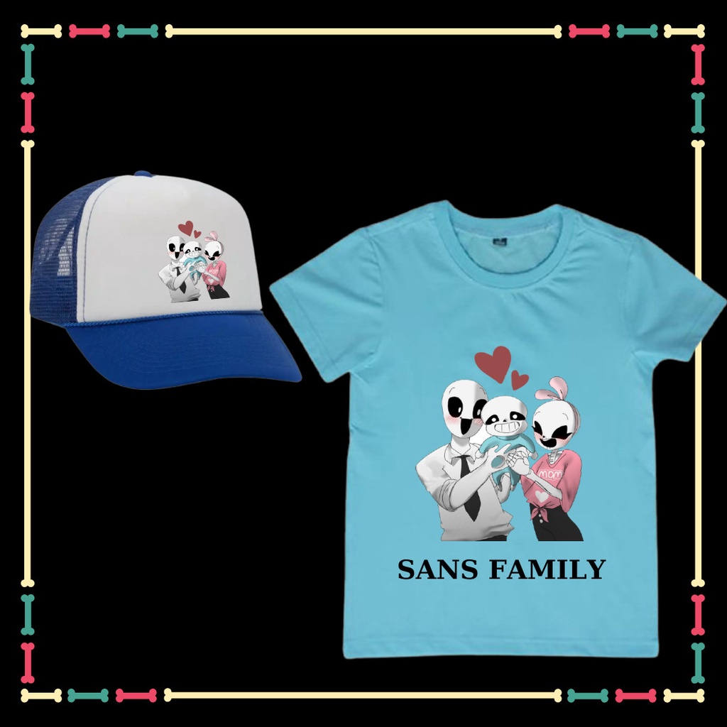 COMBO ÁO + NÓN IN HÌNH SANS FAMILY- BIỆT ĐỘI GANGSTER CHO BÉ TRAI, BÉ GÁI