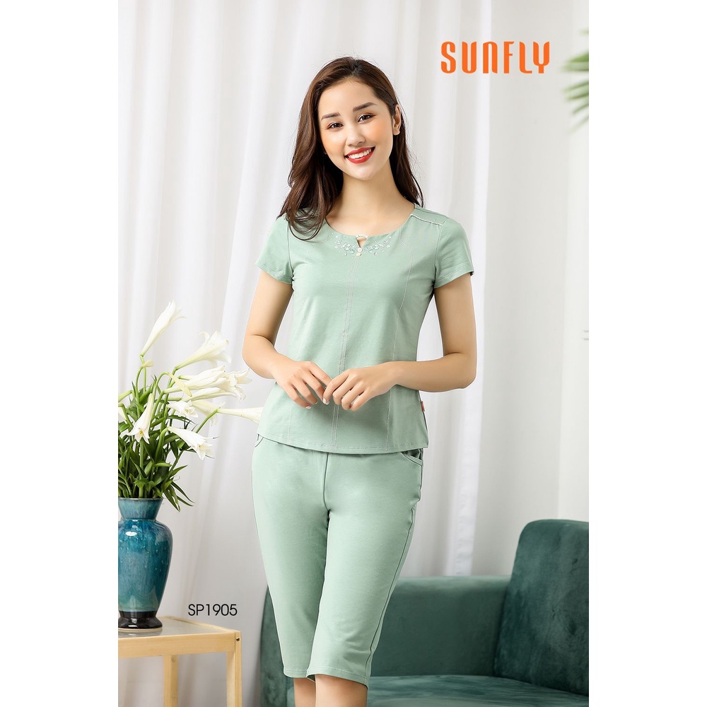 ĐỒ BỘ MẶC NHÀ COTTON ÁO CỘC QUẦN NGỐ SP1905 | BigBuy360 - bigbuy360.vn