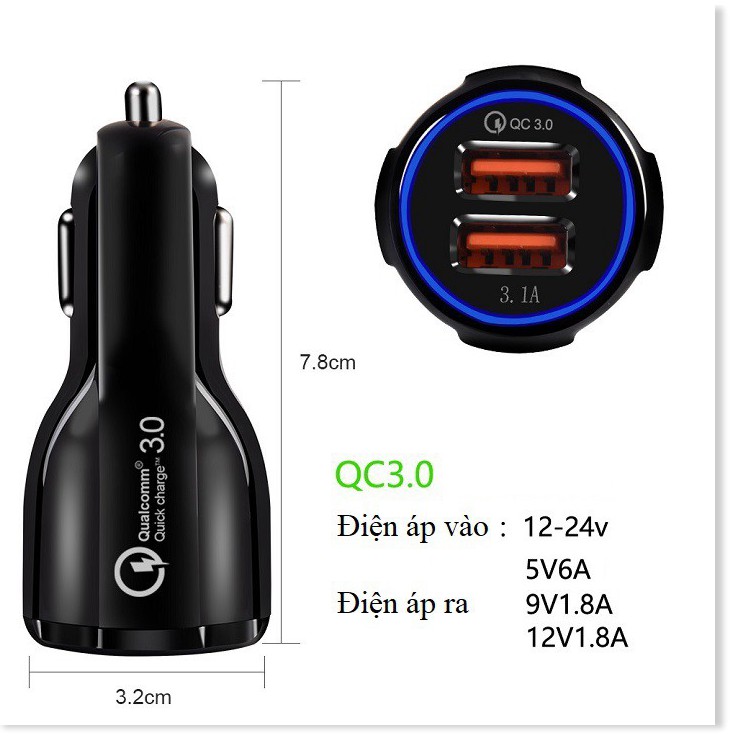 Tẩu sạc ô tô kiêm nghe nhạc MP3, kết nối điện thoại qua bluetooth, kết nối dàn âm thanh trên xe qua sóng FM