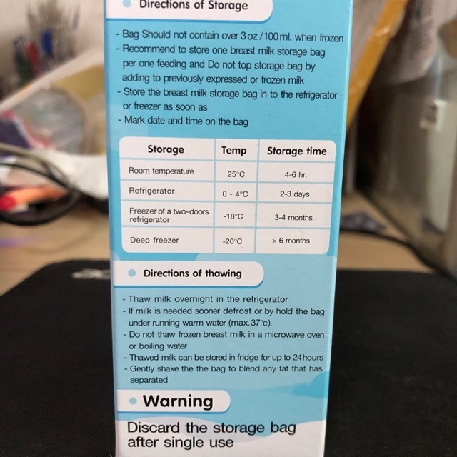 Túi Trữ Sữa Sunmum Dung Tích 100ml Hộp 30 Túi