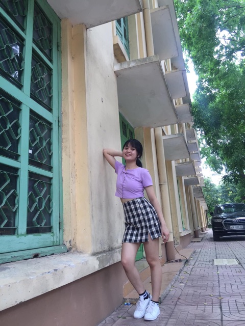 [Ảnh thật/Video] Chân váy kẻ ulzzang chân váy chữ A nữ hàng Quảng Châu | BigBuy360 - bigbuy360.vn