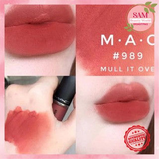[ SON CHÍNH HÃNG ] Son Kem Mac  Màu 989 Mull It Over - Tone  Cam Hồng Đất