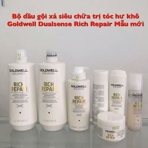 MẶT NẠ Ủ TÓC 60S GOLDWELL DUALSENSES RICH REPAIR RESTORING SIÊU CHỮA TRỊ TÓC HƯ TỔN NEW (200ml)