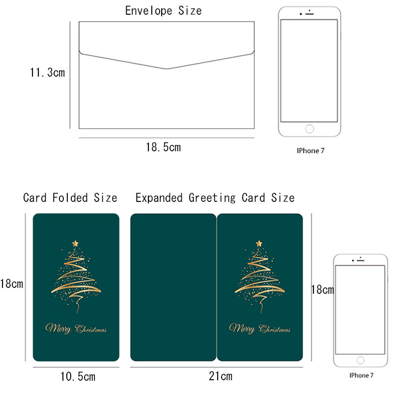 [New Arrival]Creative Bronzing Christmas Thanksgiving Card Superior Quality  Birthday Wishes​​DIY Small Cards with Envelope