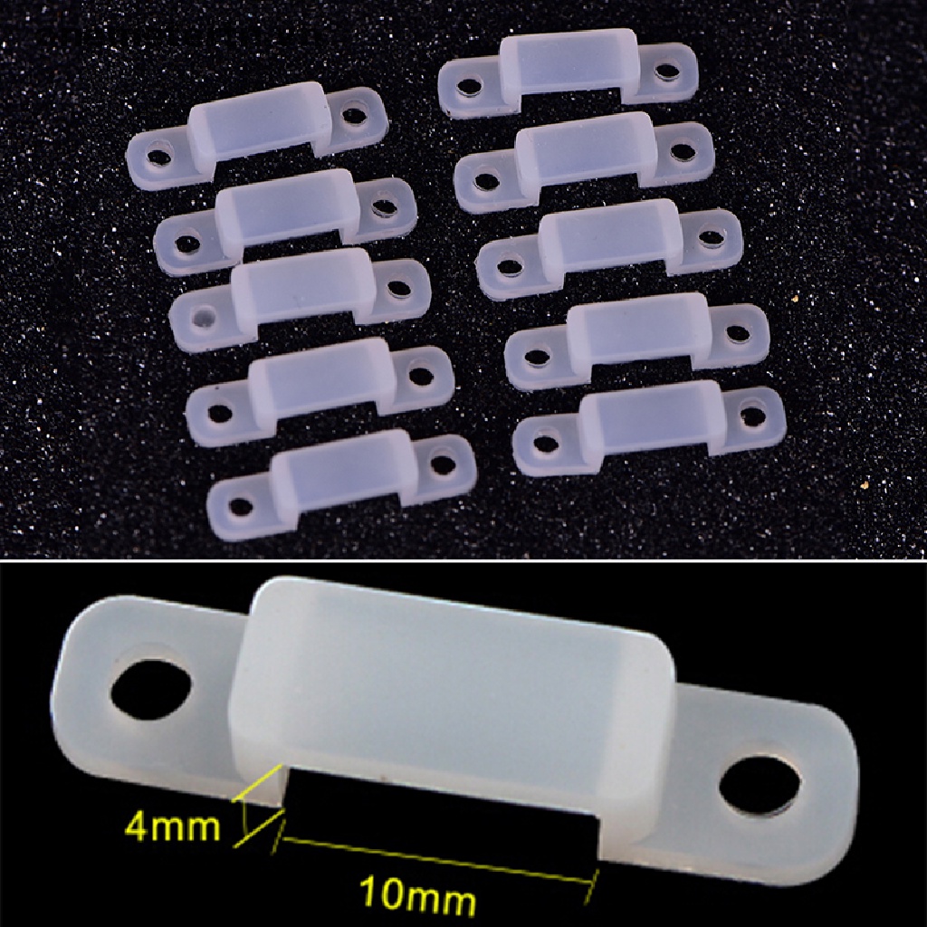 Onemetertn Set 50 Kẹp Silicon Mềm 10 / 14mm Cố Định Đèn