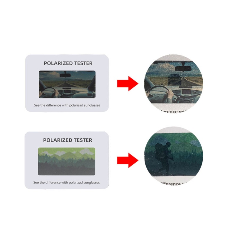 Thẻ Giấy Kiểm Tra Kính Mát Phân Cực