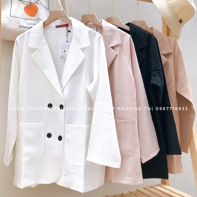 BLAZER TRƠN HÀN QUỐC 1 LỚP (hình shop tự chụp/sẵn)