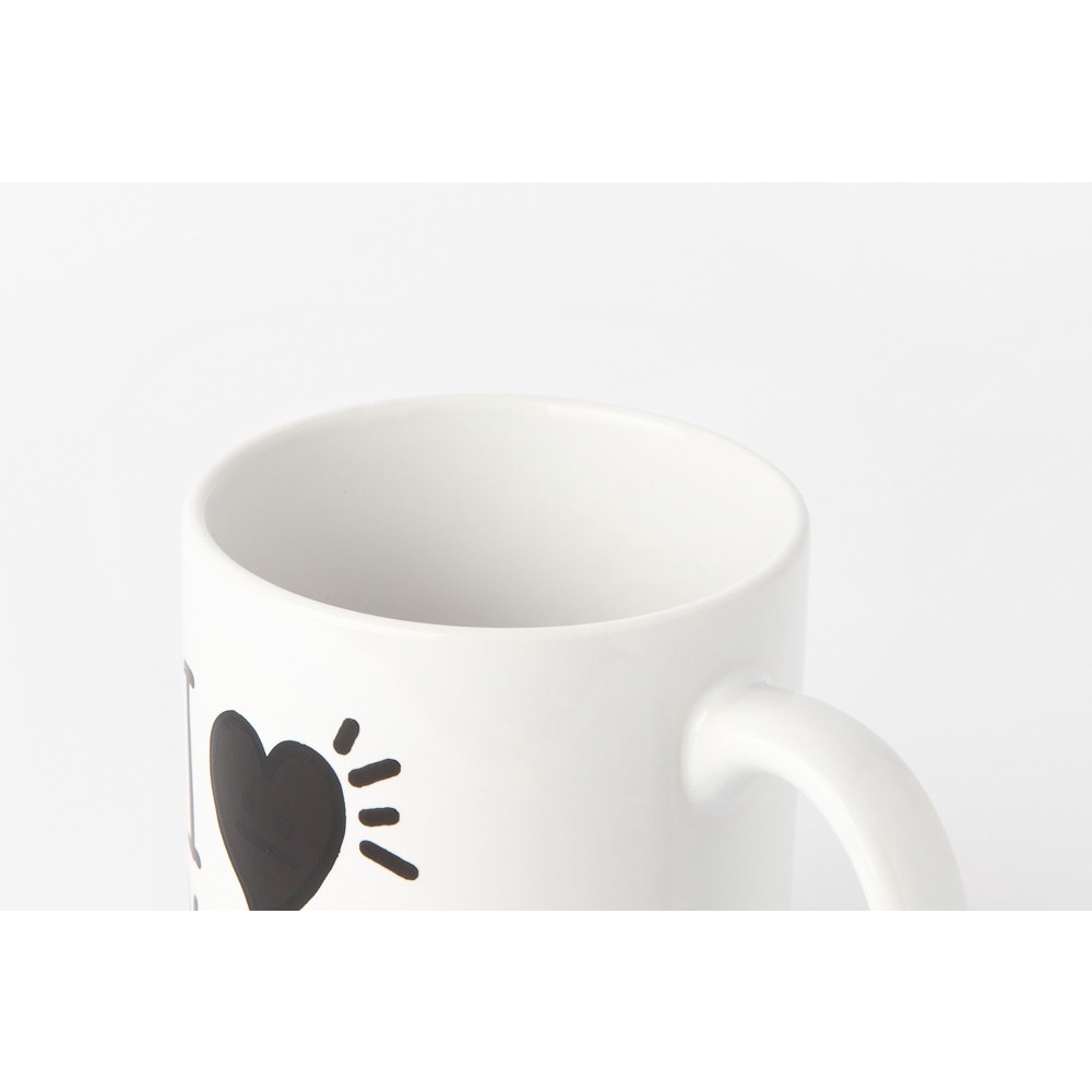 Cốc Mug Đo Độ Ấm ARTBOX Hàn Quốc Màu Trắng I LOVE YOU