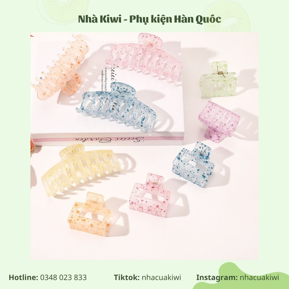 Kẹp càng cua tone kiểu dáng đốm tone màu kẹo ngọt phong cách trẻ trung dễ thương