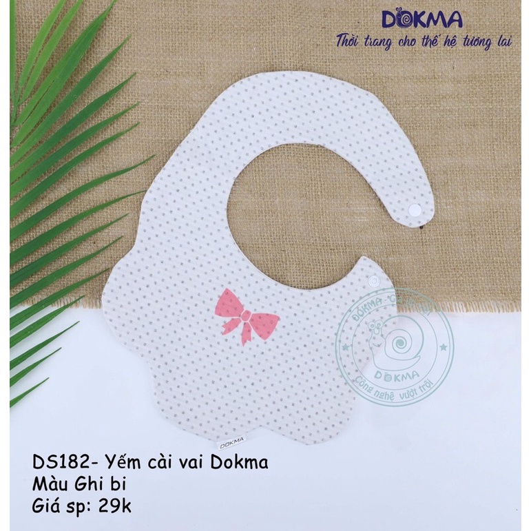 [DS182] Yếm sơ sinh cúc bấm cotton 2 lớp dày dặn cho bé trai/bé gái Dokma