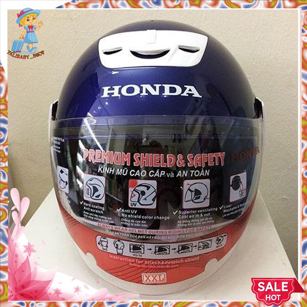 Mũ bảo hiểm chính hãng 💎 Mũ bảo hiểm Honda cả đầu cao cấp thời trang giá rẻ bảo vệ đầu và tính mạng 