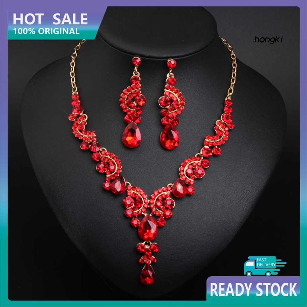 Bộ Trang Sức Đính Đá Sang Trọng Cho Nữ