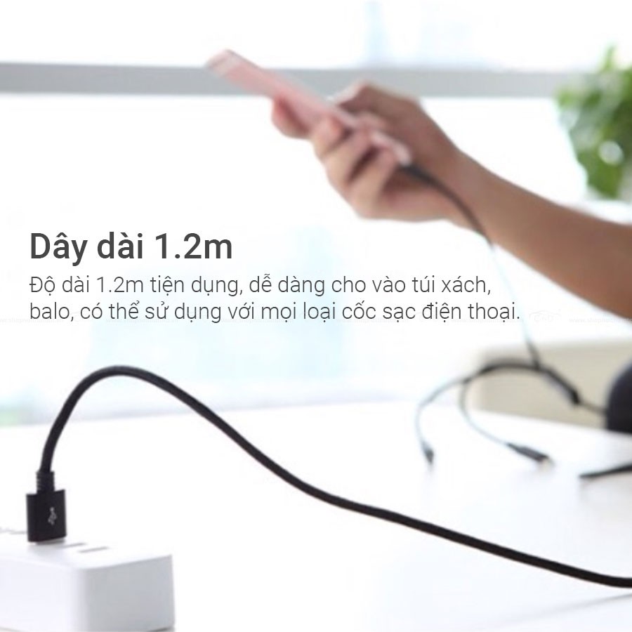 Cáp Sạc Điện Thoại 3 Đầu Lightning/Micro USB/Type C CIND WF-724 120cm Màu Vàng - Nhập Khẩu Chính Hãng