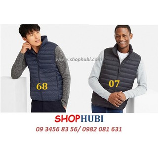 Áo gile lông vũ nam siêu nhẹ uniqlo nhật 2018 kẻ
