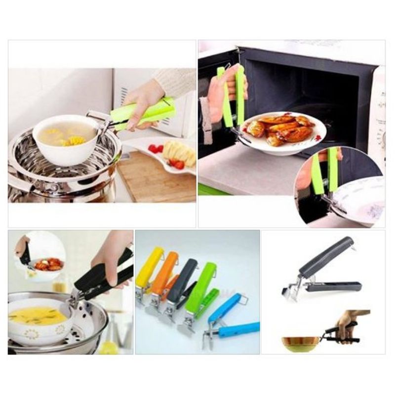 Kẹp Gắp Chống Nóng Inox Cán Nhựa