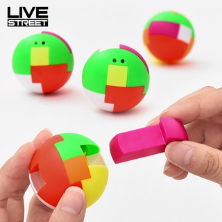 LIVE Plastic Block Puzzle Ball Baby  Intelligence Assembled Toy