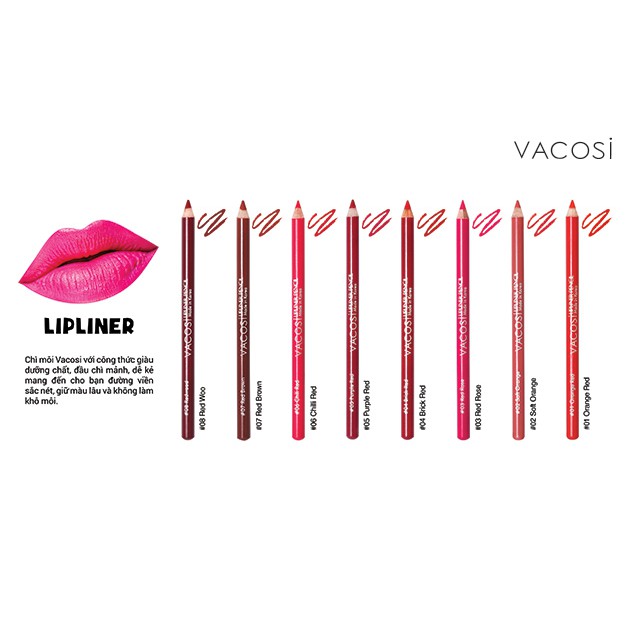 Chì Kẻ Môi Vacosi Lipliner Pencil | BigBuy360 - bigbuy360.vn
