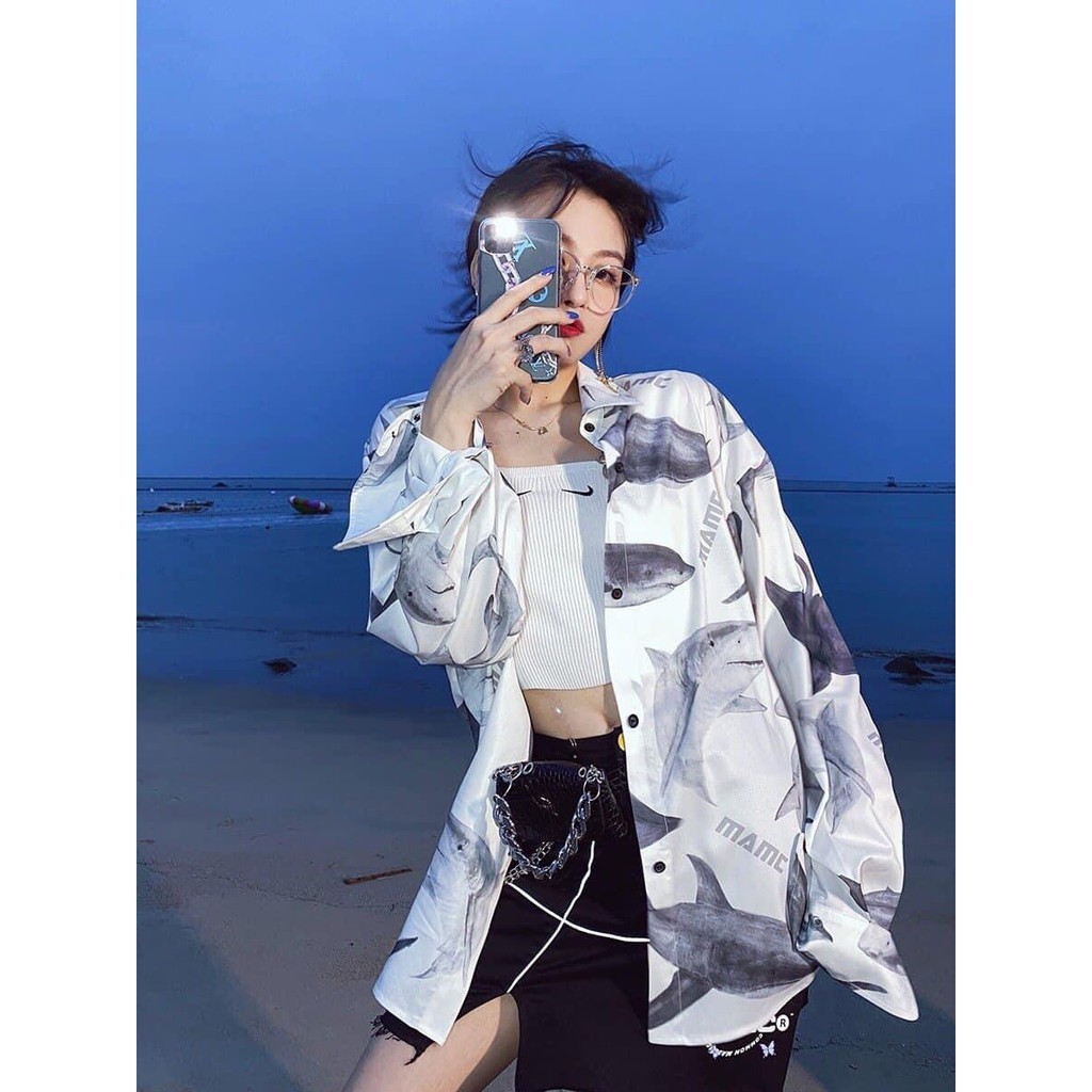 ÁO SƠ MI FORM RỘNG NAM NỮ UNISEX KIỂU KHOÁC CÁC TÍNH SIÊU PHẨM THỜI TRANG HOT BAO ĐẸP