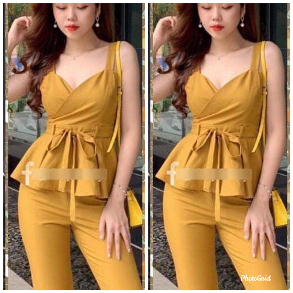 Set đồ bộ thời trang 4 mùa mặc nhà đi dạo đi chơi mua sắm chất cát hàn 2 da mềm mịn không xù không xước-HT455