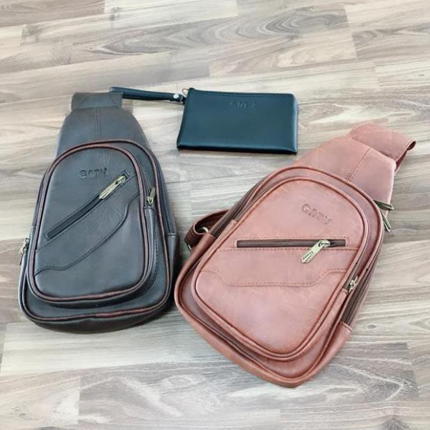 Túi da đeo chéo nam 🔥✔️ FREESHIP✔️🔥CNTS unisex TCU05 nâu phong cách hàn quốc MD05 | BigBuy360 - bigbuy360.vn