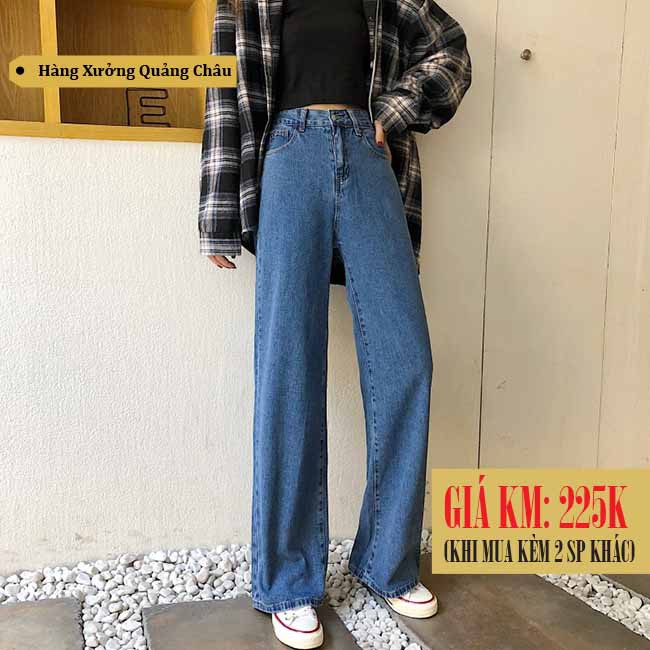 [Size S,M] Quần Jeans nữ ống rộng Ulzzang Quảng Châu QDJ7