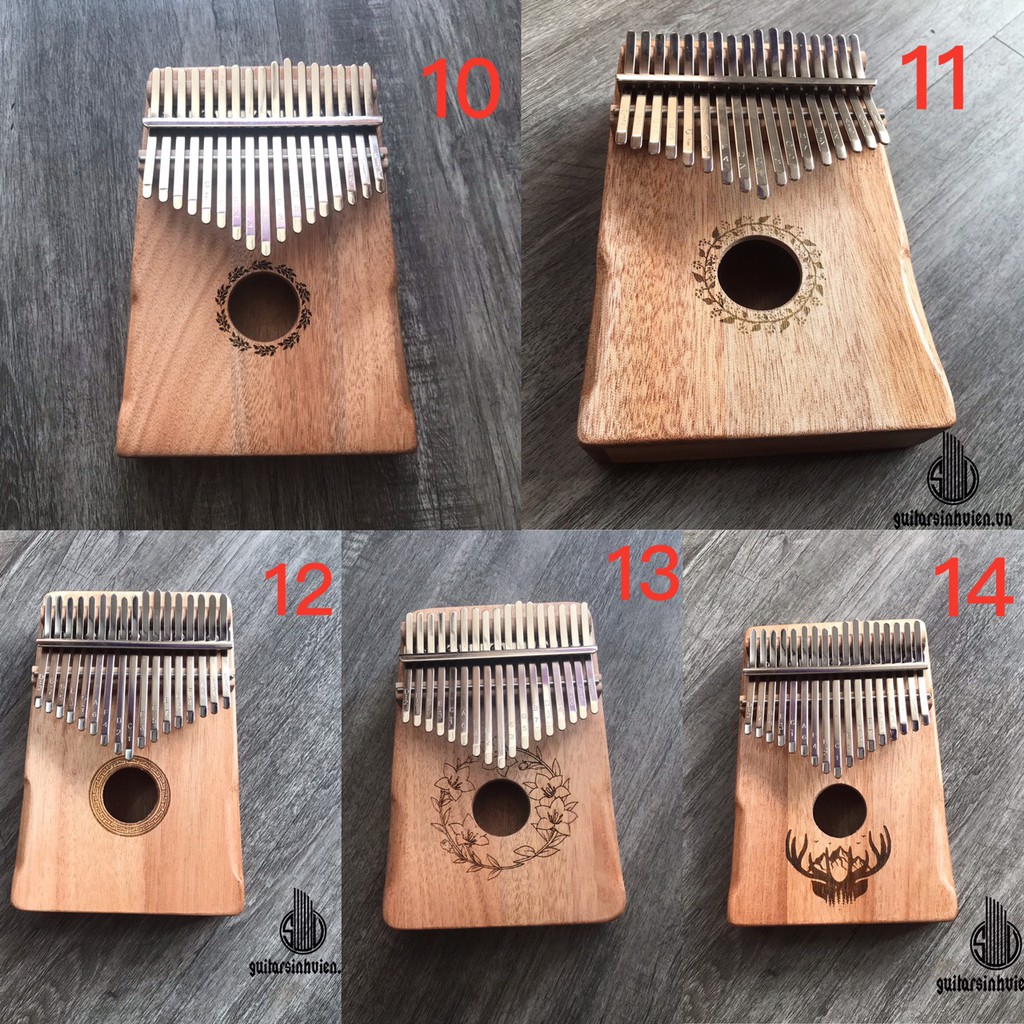 Đàn kalimba 17 phím tặng 3 sticker và phụ kiện, bảo hành 6 tháng