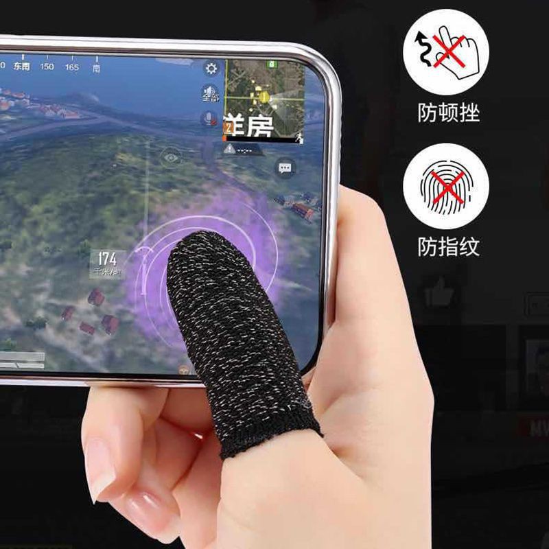 Cặp găng ngón tay chơi game màn hình cảm ứng chống thấm mồ hôi