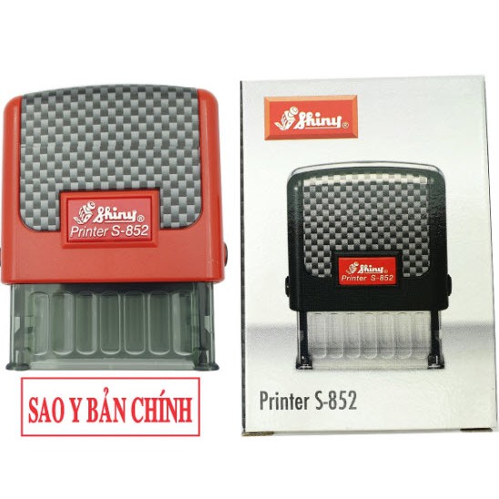 Con dấu Sao Y Bản Chính - Shiny S852 mực đỏ