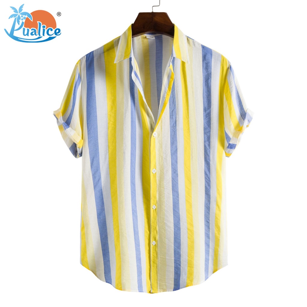 Áo sơ mi tay ngắn kẻ sọc sành điệu cho nam