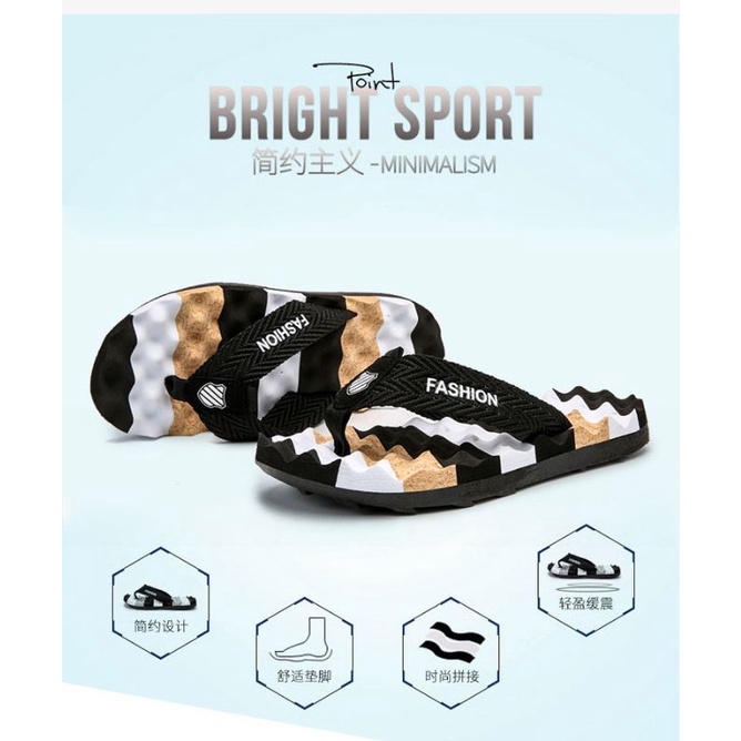 Dép Tông Nam Vân Sóng Phong Cách Hàn Quốc