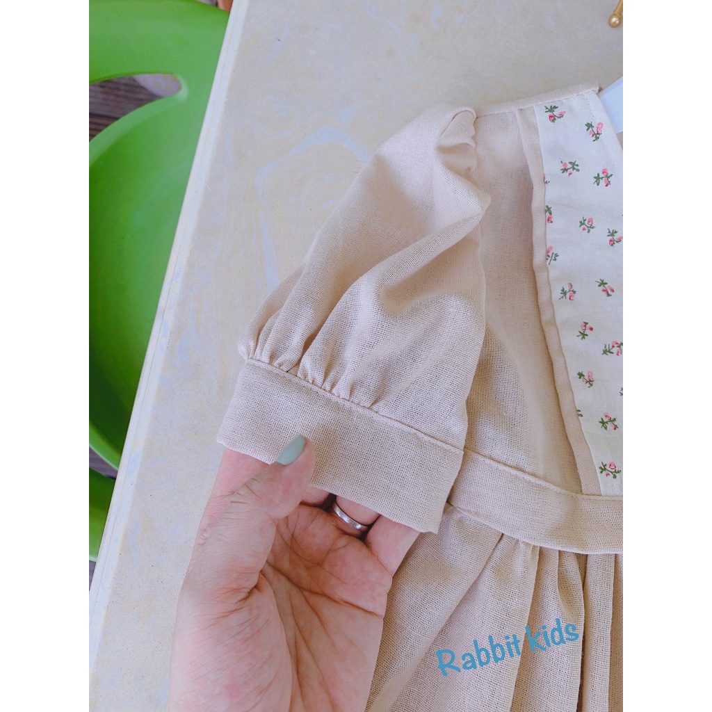 Váy Thu Đông Cho Bé 8-32kg💝FREESHIP💝 Rabbit Kids- Đầm Đi Học Bé Gái Chất Linen Bột Cao Cấp Mềm Mại