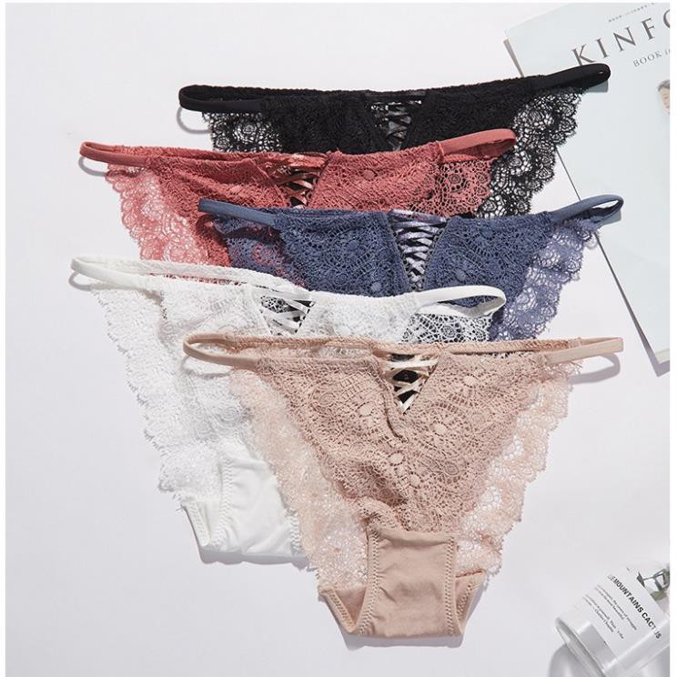 Quần lót Vicky ren dây hông, đan trước hàng cao cấp