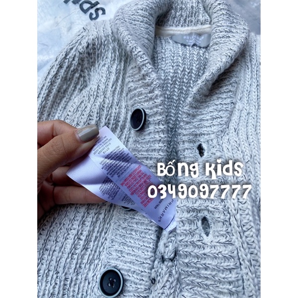 Áo Cardigan Bé Trai Cổ Điển Muối Tiêu PR